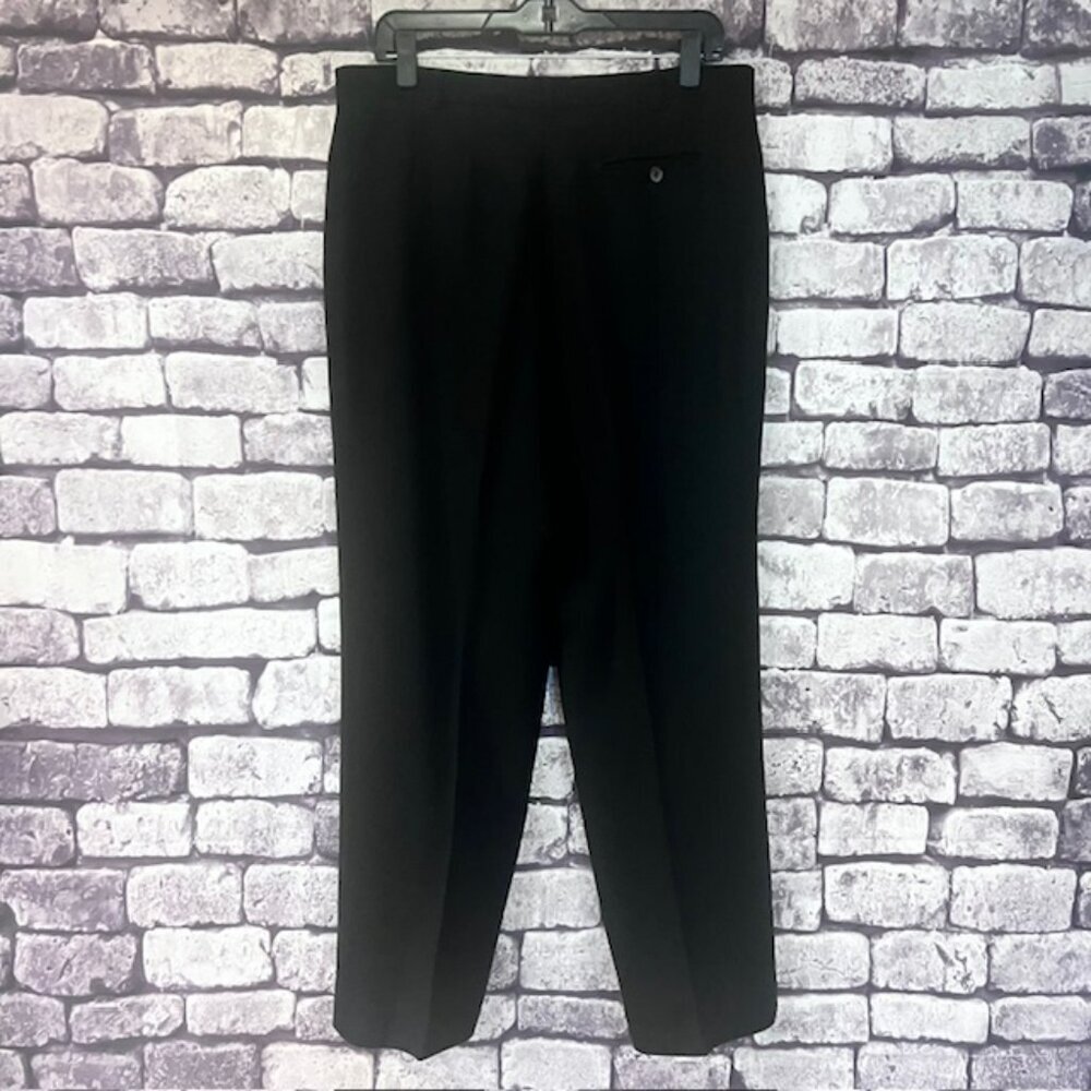 Peter Nygard Black Double Pleated Pants Size 12 - Picture 5 of 8